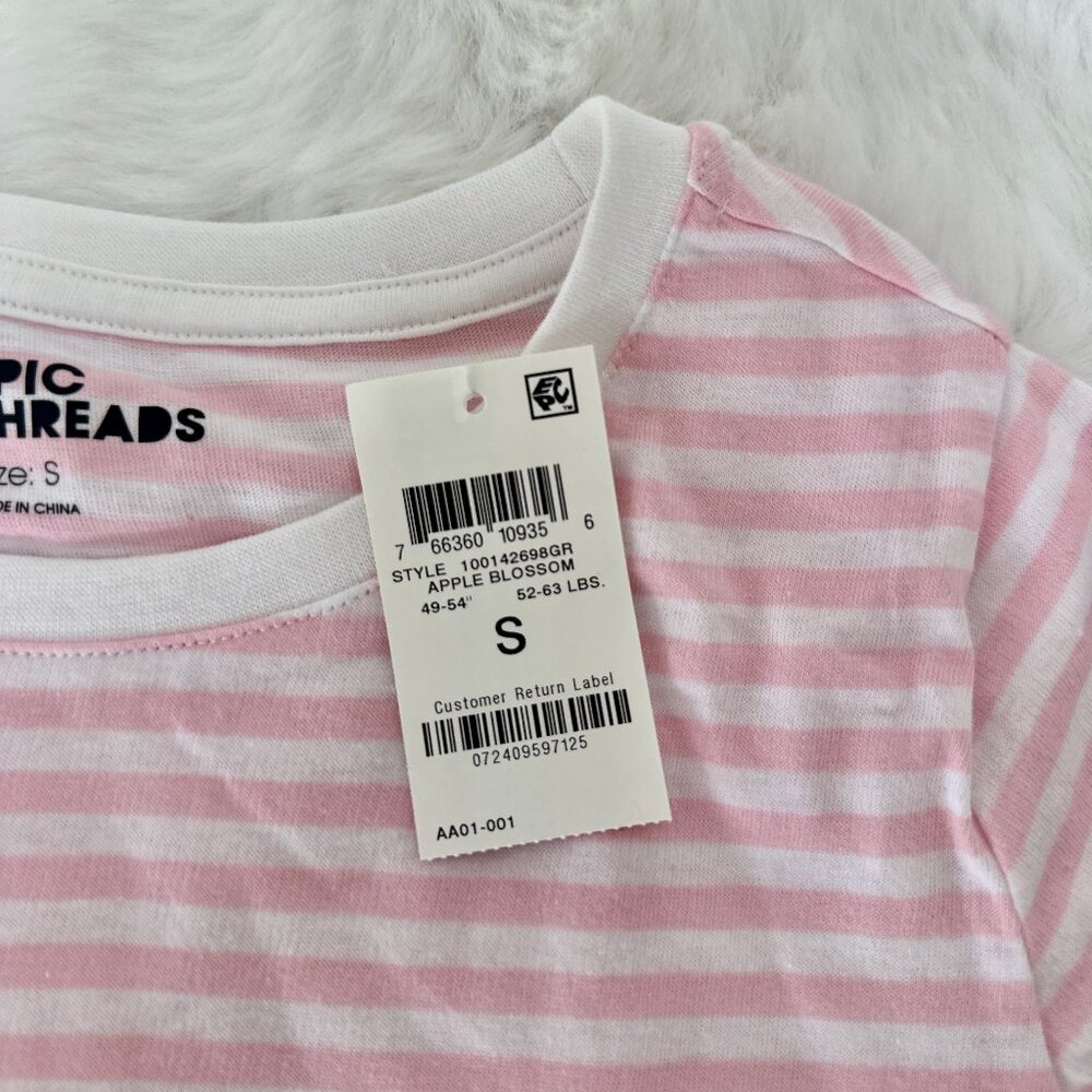 Epic Threads Pink & White Striped Tee - Picture 5 of 5